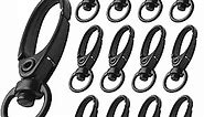 Swivel Clasp Clips,50pcs 35mm Swivel Trigger Clips Metal Keyring Clasps Snap Hooks for Hanging Key Chains Dog Leashes Crafts Decorations,Black