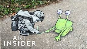 Artist’s Chalk Sidewalk Drawings Will Mess With Your Perception