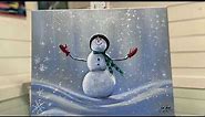 How To Paint “Let It Snow!” Snowman painting tutorial | EASY STEP BY STEP