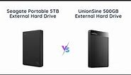 Seagate 5TB vs UnionSine 500GB - External Hard Drive Comparison