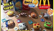 The EMOJI Movie MCDONALDS Happy Meal Toys! August 2017! ALL 8 TOYS!