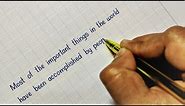 Write neat handwriting | Simple handwriting English | Neat handwriting styles,