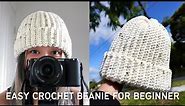 Easy Crochet Beanie for Absolute Beginners