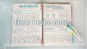 how to take AESTHETIC & EFFICIENT notes (note-taking & study tips)