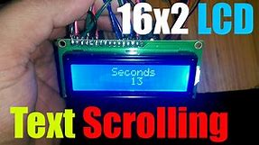 Arduino LCD AutoScroll, 16x2 LCD Text Scrolling, Running Text LCD
