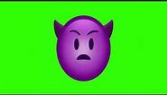 3d devil 👿 on green screen || copyright free #greenscreen #viral #emoji