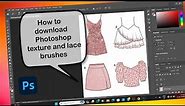 Download photoshop texture brushes and lace brushes . Easy step by step tutorial.