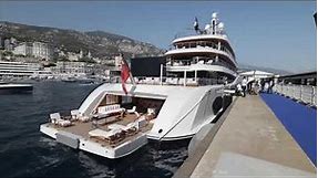 C SEED Supermarine TV on a 94m Feadship Superyacht at the Monaco Yacht Show 2021.