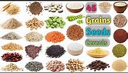 Grains Vocabulary ll About 45 Grains, Seeds & Cereals Name In English With Pictures