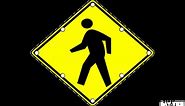 Flashing Pedestrian Sign - W11-2 | Solar Traffic Systems, Inc