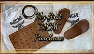 My First “MCM” Purchase / Women's Visetos Slides & Crossbody Pouch in Visetos Original