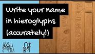 Egyptian hieroglyphic alphabet [and how to write your name in hieroglyphs accurately!]