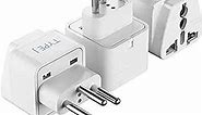 Ceptics Switzerland Travel Plug Adapter (Type J) - 3 Pack [Grounded & Universal] (GP-11A-3PK)