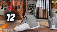 EARLY LOOK!! JORDAN 12 STEALTH DETAILED REVIEW & ON FEET W LACE SWAPS!!