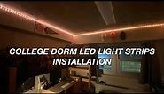 Installing Phopollo LED Light Strips in my COLLEGE DORM ROOM!