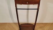 Wood Suit Valet Stand Clothes Rack with Solid Base