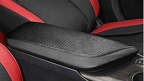 INTGET Car Center Console Armrest Cover for Toyota Camry Accessories 2018-2024 2019 2020 2021 2022 2023 Interior Leather Elbow Arm Rest Cover Middle Console Box Lid Protector (Carbon Fiber Texture)