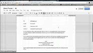 Memorandum Format--Google Documents
