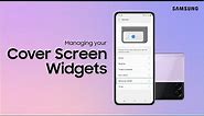 Managing the cover screen widgets on your Galaxy Z Flip3 | Samsung US