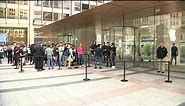 Lines outside the Apple Store