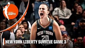 HOLDING ON 👏 New York Liberty vs. Las Vegas Aces WNBA Finals Game 3 | Full Game Highlights