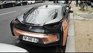 rose gold WRAPPED BMW I8 IN PARIS FRANCE