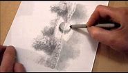 How to draw reflections in water using graphite pencils