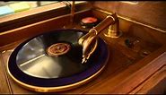 Antique Silvertone Carved Oak Phonograph | Phonograph Sounds | Playing | Crank Type | Console