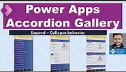 Power Apps Accordion Gallery (Expand/Collapse Gallery)