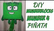 DIY NUMBERBLOCKS 4 FOUR PIÑATA | ARTS AND CRAFTS | HOW TO MAKE | COMO HACER piñata