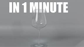 How to create a wine glass in 1 Minute in Blender