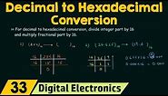 Decimal to Hexadecimal Conversion