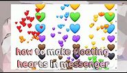 how to make floating hearts in messenger • rpw things