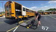 School Bus wheelchair lift and securements
