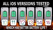 iOS Battery : All iOS versions tested ( almost ) Which has better battery life?
