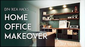 WORK FROM HOME OFFICE MAKEOVER - Ikea Hacks to Create Beautiful Workspace + FULL COST BREAKDOWN $$