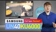 SAMSUNG UN40KU6000 6-Series 4K UHD Smart TV// FULL SPECS REVIEW #SamsungTv