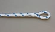 Eye splice in double braid polyester rope