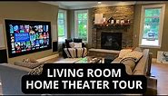 Home Theater Living Room Tour Mid-2022 | LG OLED Anthem Parasound Control4 Kaleidescape PC Apple