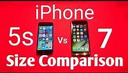iphone 7 vs iphone 5s size comparison | QUICK