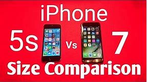iphone 7 vs iphone 5s size comparison | QUICK