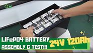DIY 25.6V 120Ah LiFePO4 Battery with BMS! Beginner Friendly Tutorial!