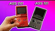 Gameboy advance sp ags 001 and 101 model differences