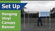 Tent Canopy Banner: How to Setup - (Vispronet)