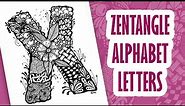 zentangle art alphabet x || alphabet zentangle x || alphabet doodling x