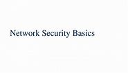 PPT - Network Security Basics PowerPoint Presentation, free download - ID:5466004