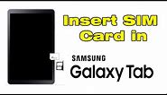 How to insert SIM Card in Samsung Tablet
