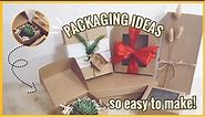 DIY : How to make a BOX from KRAFT PAPER - Quick & Easy PACKAGING IDEAS | GIFT BOXES