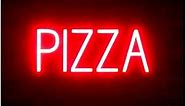 SpellBrite PIZZA LED Sign - Red | Neon Signs for Pizza Restaurant | Pizza Store Display with 8 Animation Settings | Bright & Energy Efficient | Pizzeria Decor | 17.6" x 6.3" | Neon-Type Signage