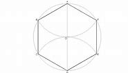 How to draw a regular hexagon inscribed in a circle